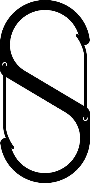 登山运动员双面卡宾枪图标图片下载