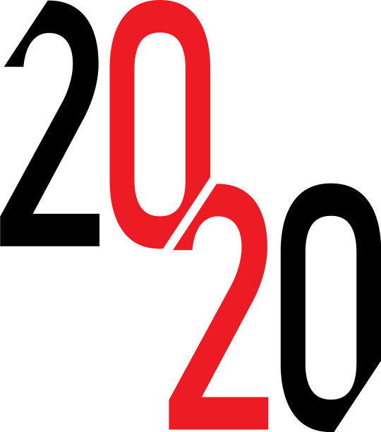 2020年新年快乐标志文字设计图片下载