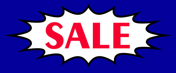 复古销售旗帜高度可见的海报图片下载