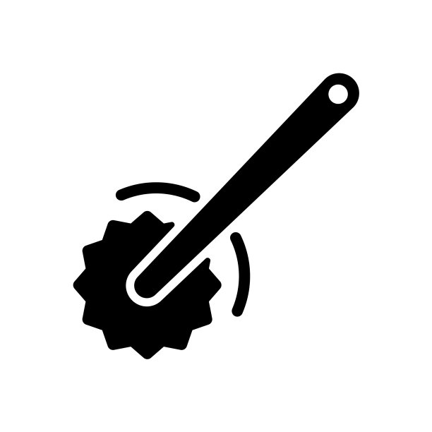披萨刀Glyph图标，厨房用具图片下载