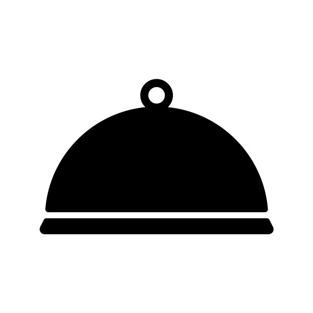 钟形食物托盘字形图标图片下载