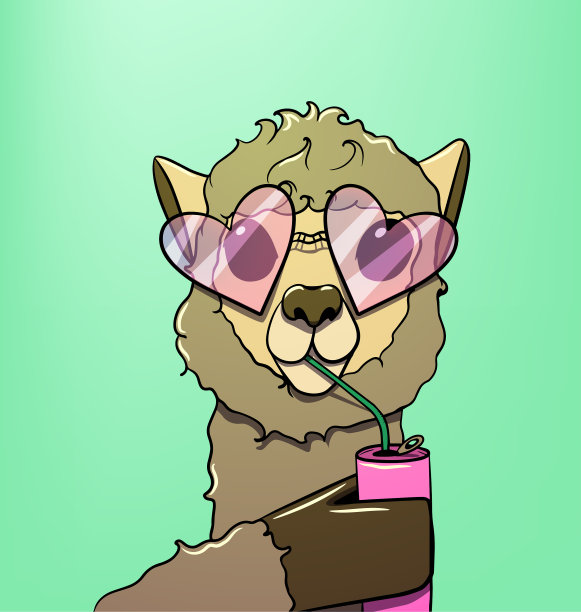 卡通喇嘛用吸管喝饮料图片下载