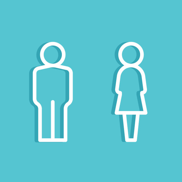 向量男性和女性图标集图片下载