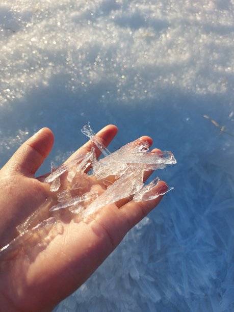 冰在手透明冰柱图片下载