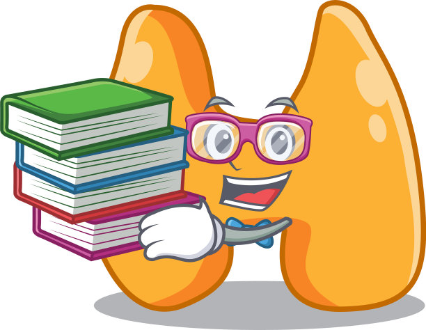 在甲状腺吉祥物设计方面的勤奋学生图片下载