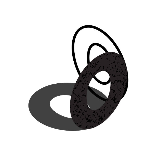 平面等距的首字母与阴影纹理图片下载