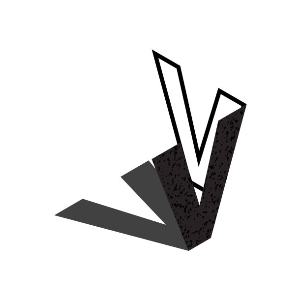 平面等距的首字母与阴影纹理图片下载