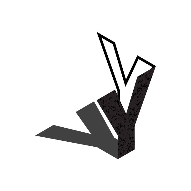 平面等距的首字母与阴影纹理图片下载