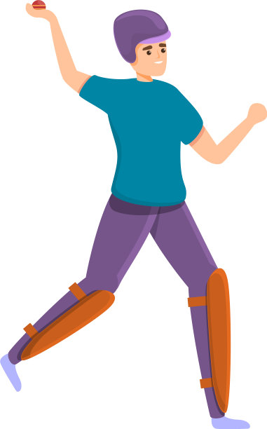 板球节日比赛图标卡通风格图片下载