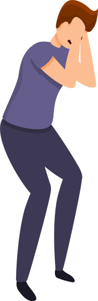 害怕男人图标卡通风格图片下载