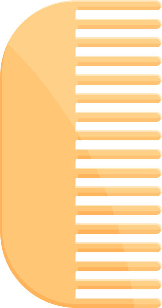 可生物降解塑料梳图标卡通风格图片下载