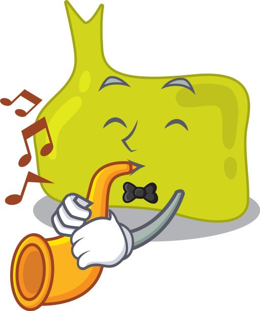 脑下垂体音乐家卡通设计演奏图片下载