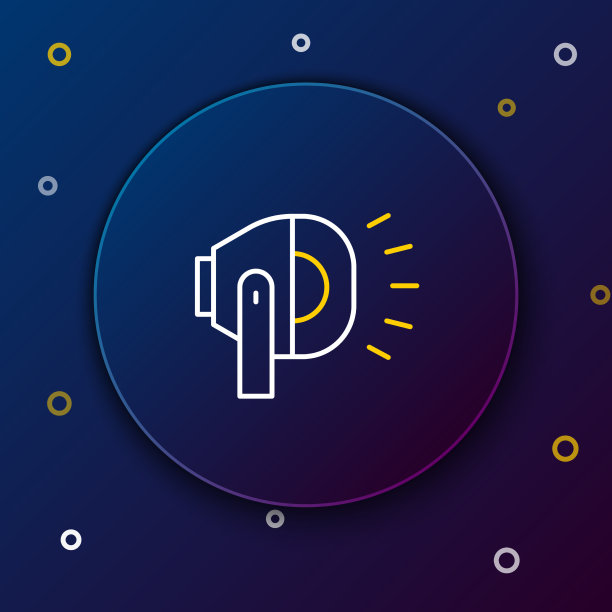 线路自行车头灯图标隔离在蓝色图片下载