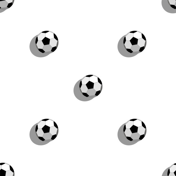 创意无缝模式与足球。干净的平面设计。图片下载