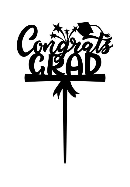 祝贺毕业生，戴学位帽，获得毕业证书。准备激光切割。模板切割机。矢量文件图片下载