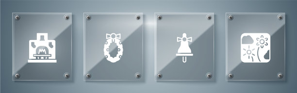 放烟花火箭圣诞快乐钟声图片下载