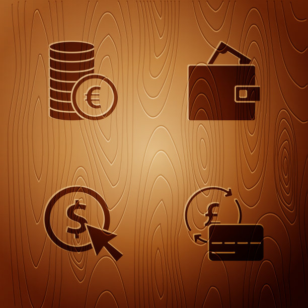 设置有欧元符号的信用卡硬币图片下载