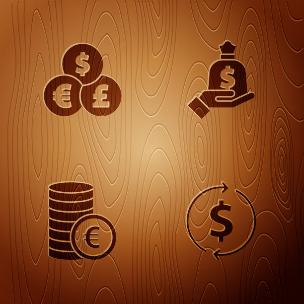 设定金融增长和美元货币兑换图片下载