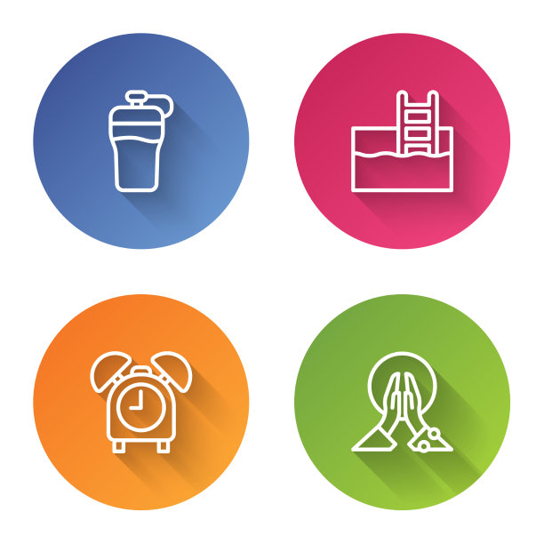 设有带梯子的直线健身摇床游泳池图片下载