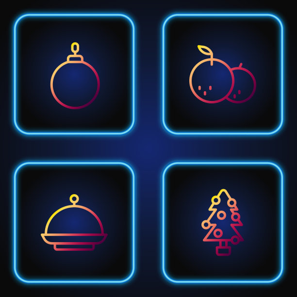 圣诞树上挂满托盘球图片下载