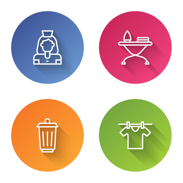 设线清洁女工服务熨斗和熨烫图片下载