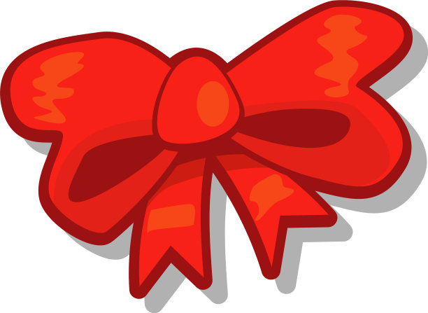 红色的蝴蝶结图标图片下载