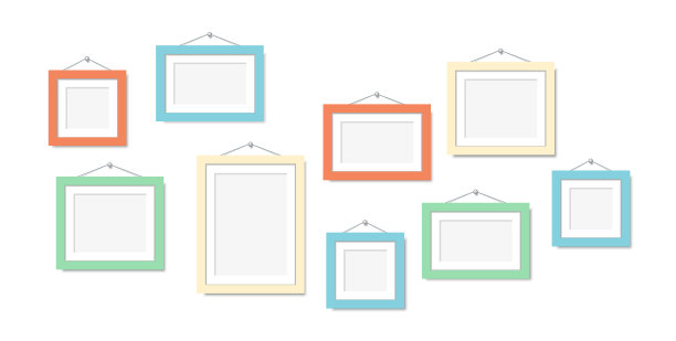 设置彩色相框的照片或照片挂图片下载