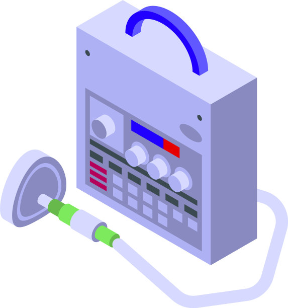 医院呼吸机图标等距样式图片下载