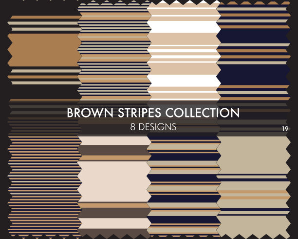 棕色条纹无缝图案系列图片下载