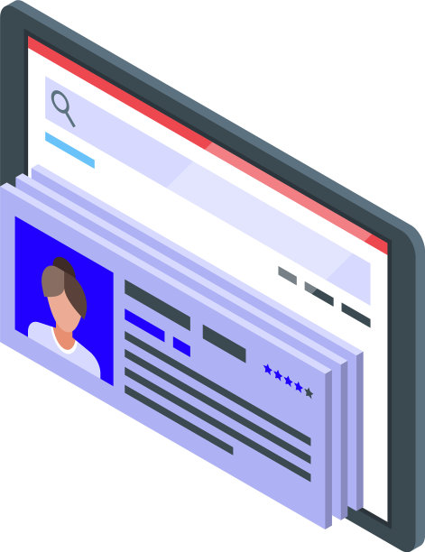 在线候选人简历图标等距风格图片下载