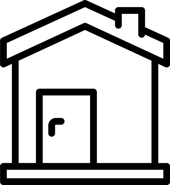 家庭房子图标轮廓风格图片下载