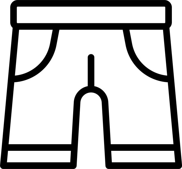 运动裤图标轮廓风格图片下载