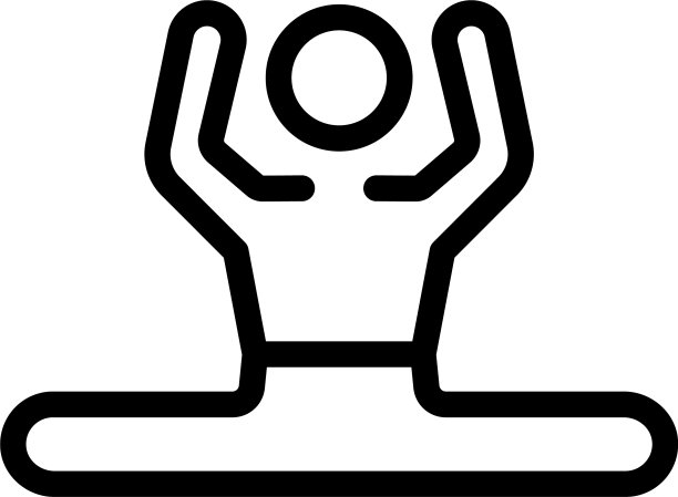 体操男子图标轮廓风格图片下载