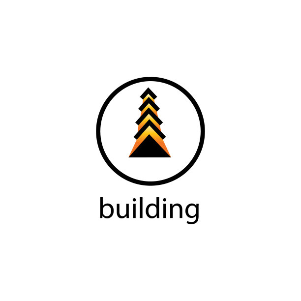 抽象建筑线条标志圆设计模板图片下载