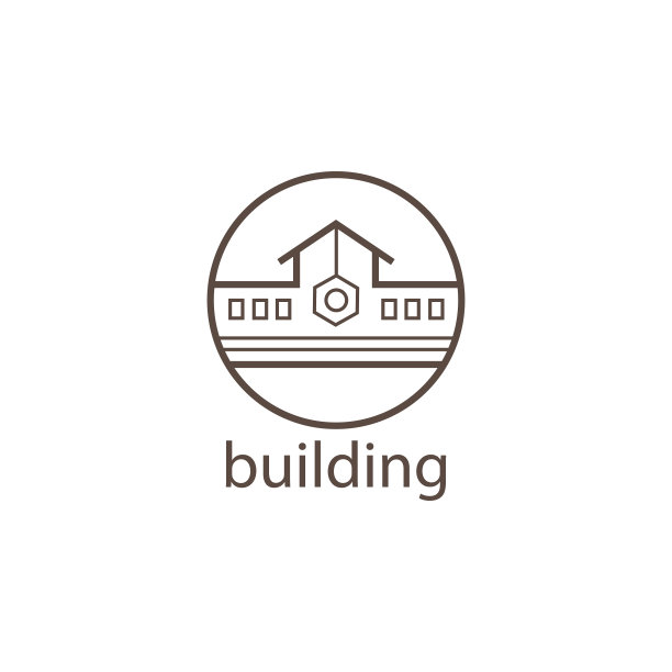 抽象建筑线条标志圆设计模板图片下载