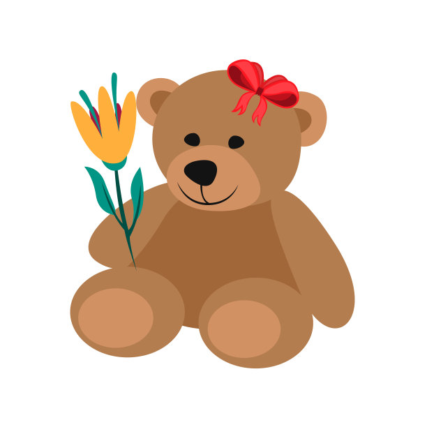 泰迪熊，扁泰迪熊图片下载