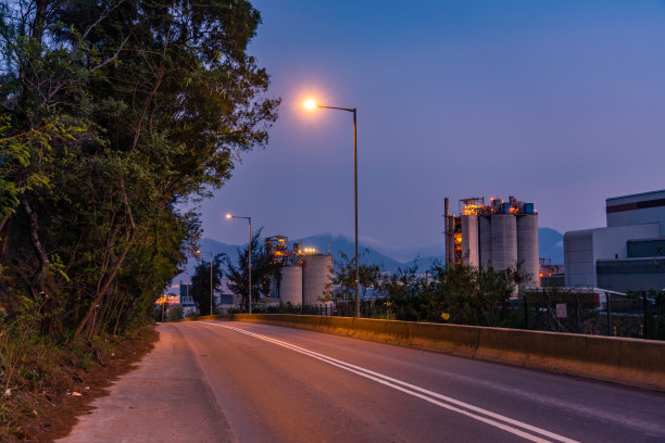 香港屯门青山发电厂的空路图片下载