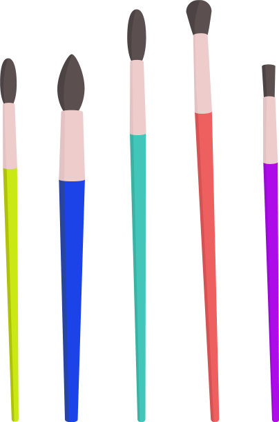 一套多色笔刷图片下载