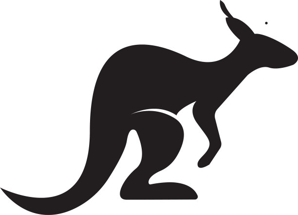 袋鼠标志模板设计图片下载