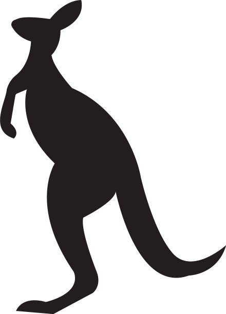 袋鼠标志模板设计图片下载