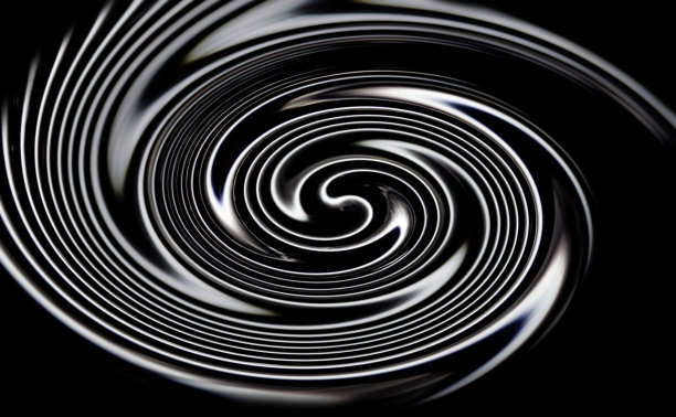 黑色背景上的白色螺旋图片下载