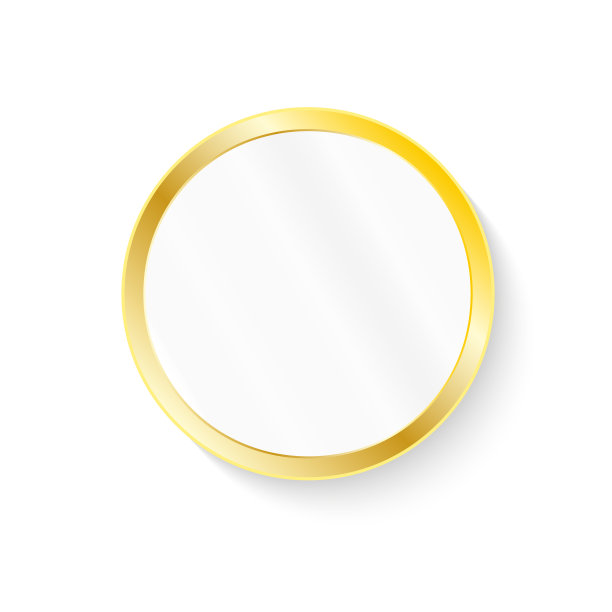 矢量插图三种不同的优雅的椭圆形镜子。图片下载