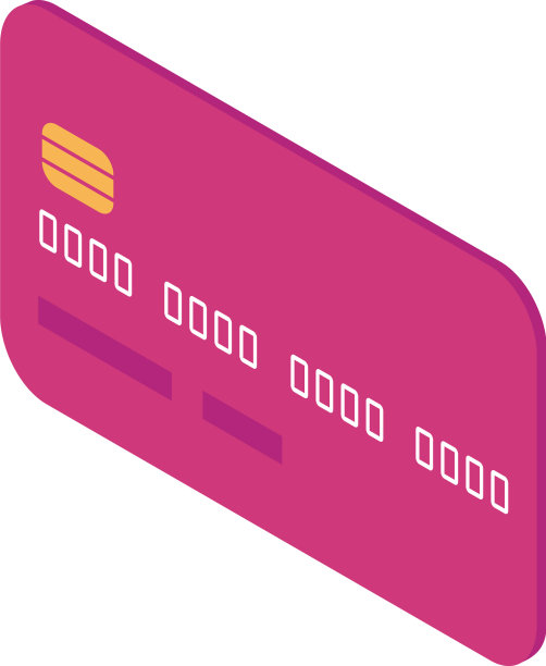 银行卡正面视图卡通孤立图片下载