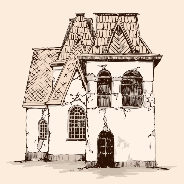 一个村庄的房子图片下载