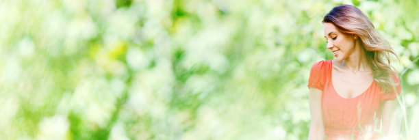 春天的女人肖像图片下载