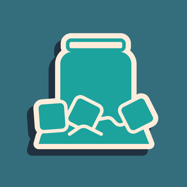 绿色冰啤酒罐图标孤立在绿色上图片下载