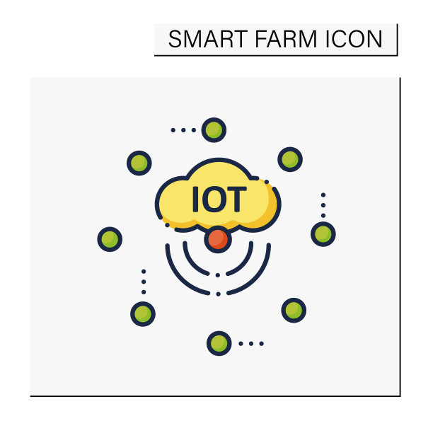 物联网传感器颜色图标图片下载