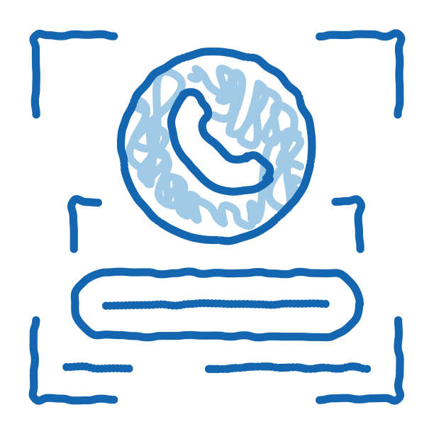 呼叫密码身份涂鸦图标手绘插图图片下载