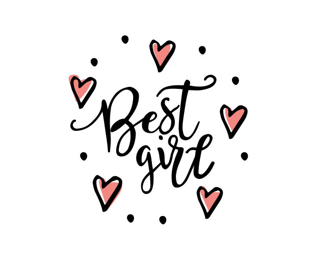 矢量插图的最好的女孩文本的女孩的衣服图片下载