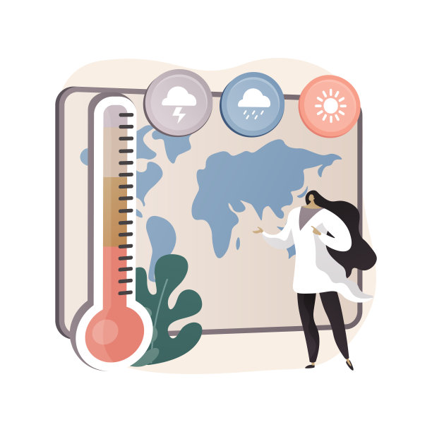 气象学抽象概念矢量图解。图片下载